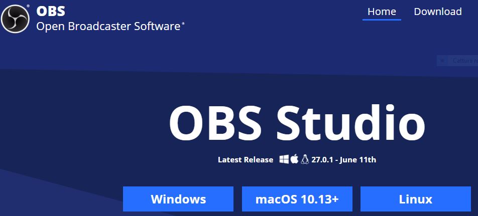 OBS software per video e streaming personalizzati.